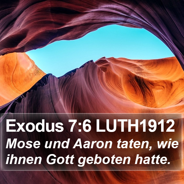 Exodus 7:6 LUTH1912 Bible Study