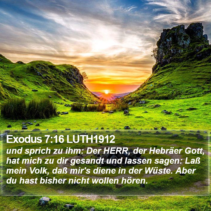 Exodus 7:16 LUTH1912 Bible Study