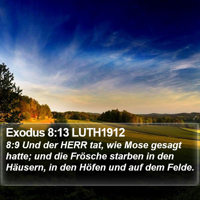 Exodus 8:13 LUTH1912 Bible Study