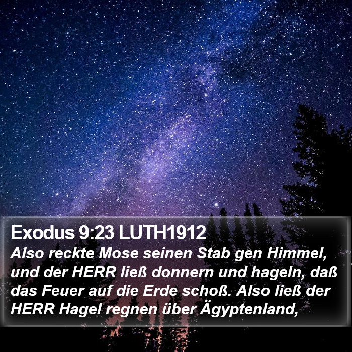 Exodus 9:23 LUTH1912 Bible Study