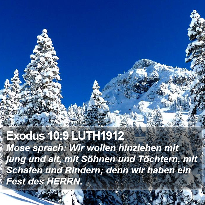 Exodus 10:9 LUTH1912 Bible Study