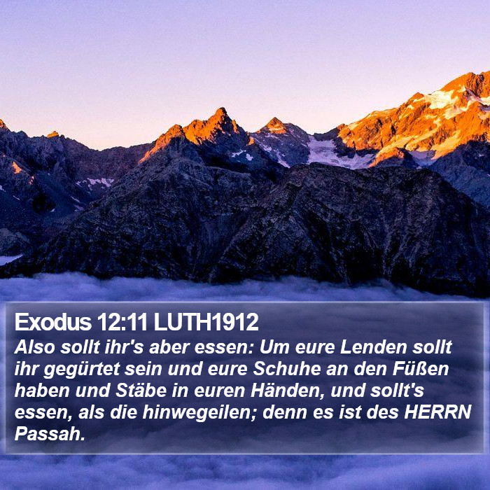 Exodus 12:11 LUTH1912 Bible Study