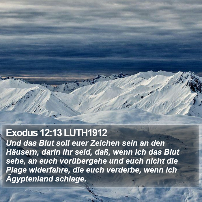 Exodus 12:13 LUTH1912 Bible Study