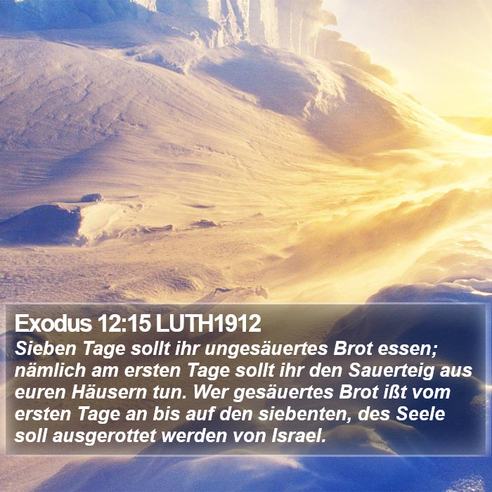 Exodus 12:15 LUTH1912 Bible Study