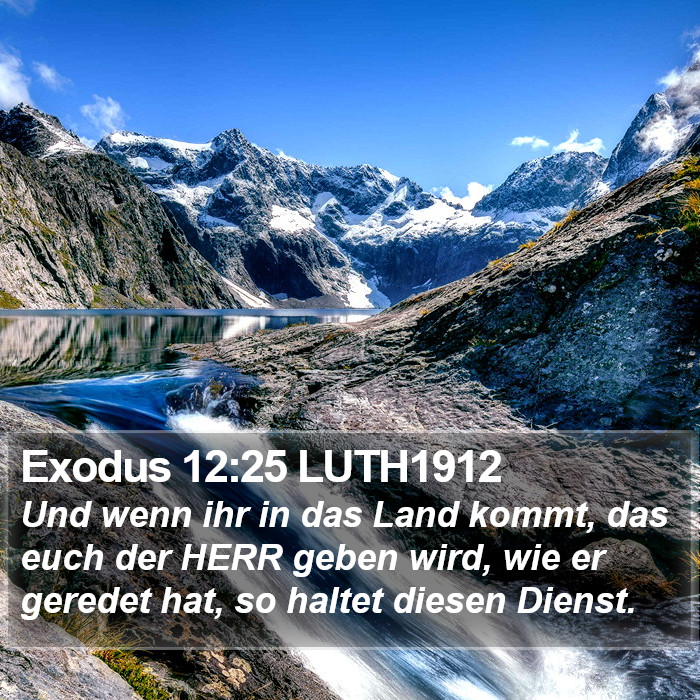 Exodus 12:25 LUTH1912 Bible Study