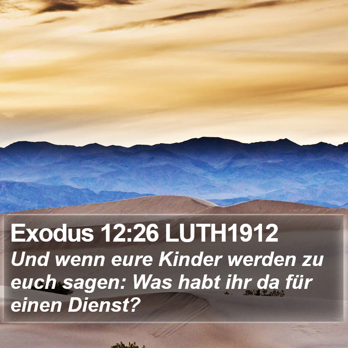 Exodus 12:26 LUTH1912 Bible Study