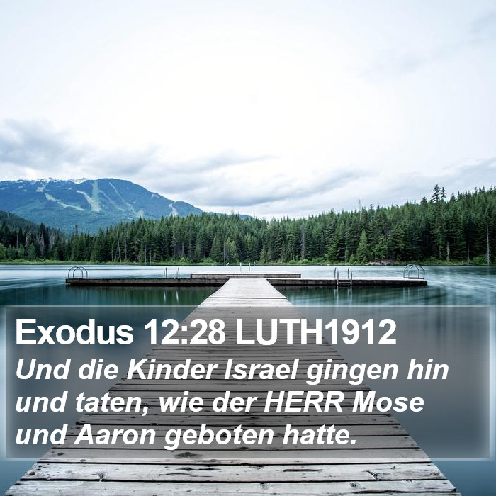 Exodus 12:28 LUTH1912 Bible Study