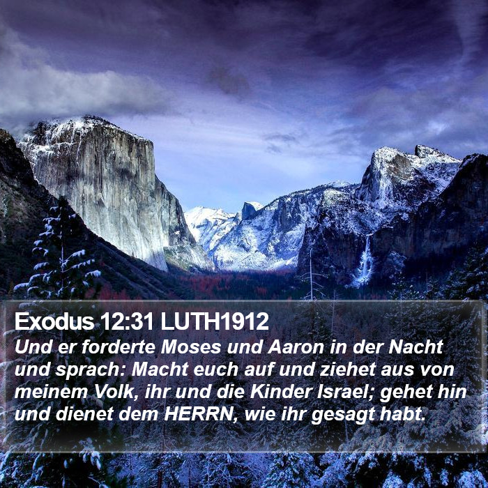 Exodus 12:31 LUTH1912 Bible Study