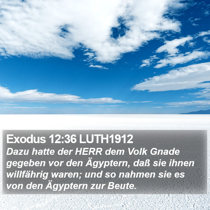 Exodus 12:36 LUTH1912 Bible Study