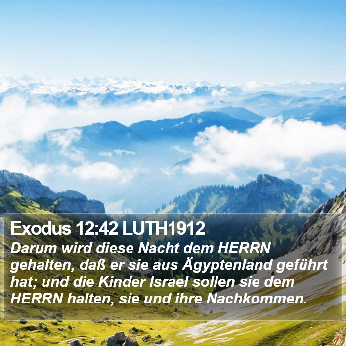 Exodus 12:42 LUTH1912 Bible Study