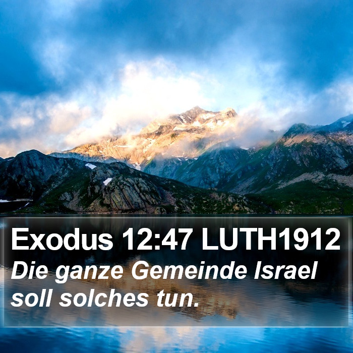 Exodus 12:47 LUTH1912 Bible Study