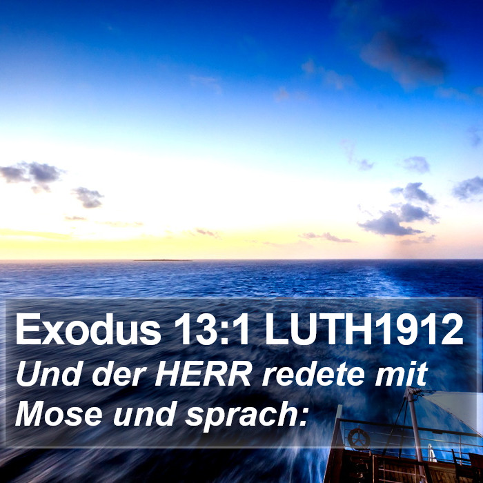 Exodus 13:1 LUTH1912 Bible Study