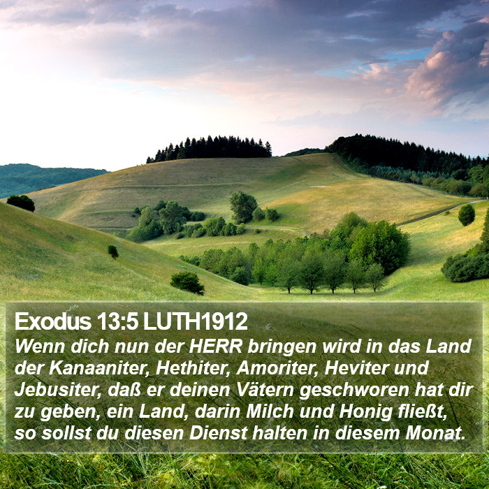 Exodus 13:5 LUTH1912 Bible Study