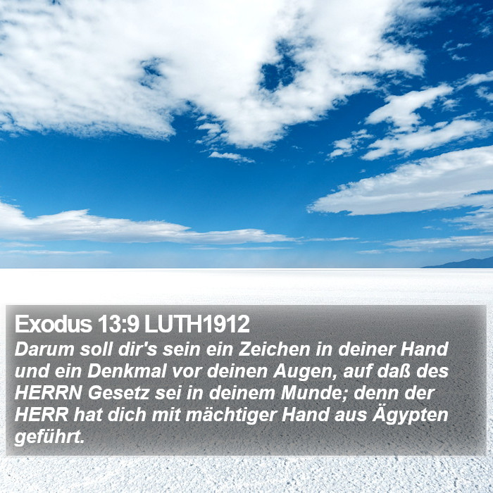 Exodus 13:9 LUTH1912 Bible Study