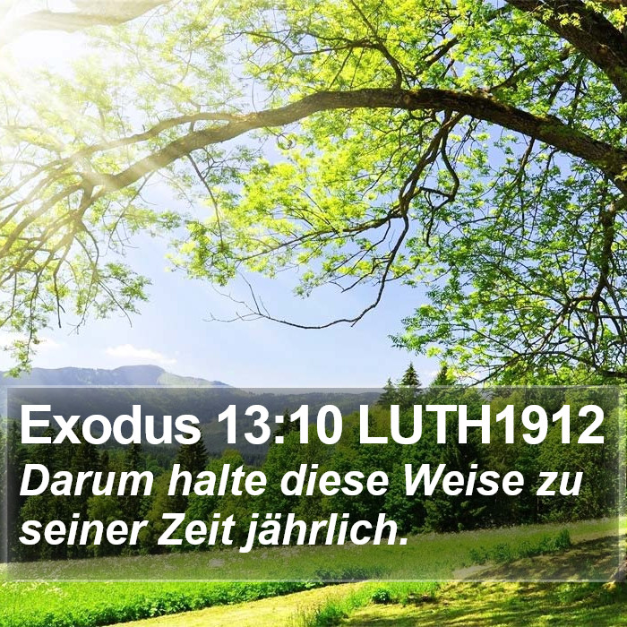 Exodus 13:10 LUTH1912 Bible Study