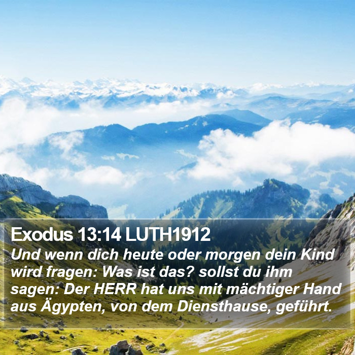 Exodus 13:14 LUTH1912 Bible Study