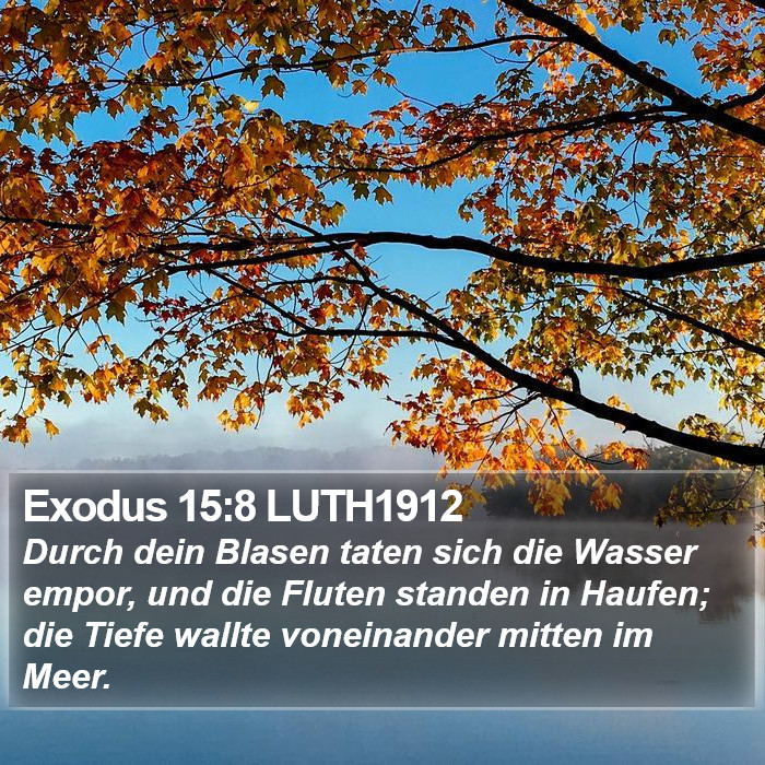 Exodus 15:8 LUTH1912 Bible Study