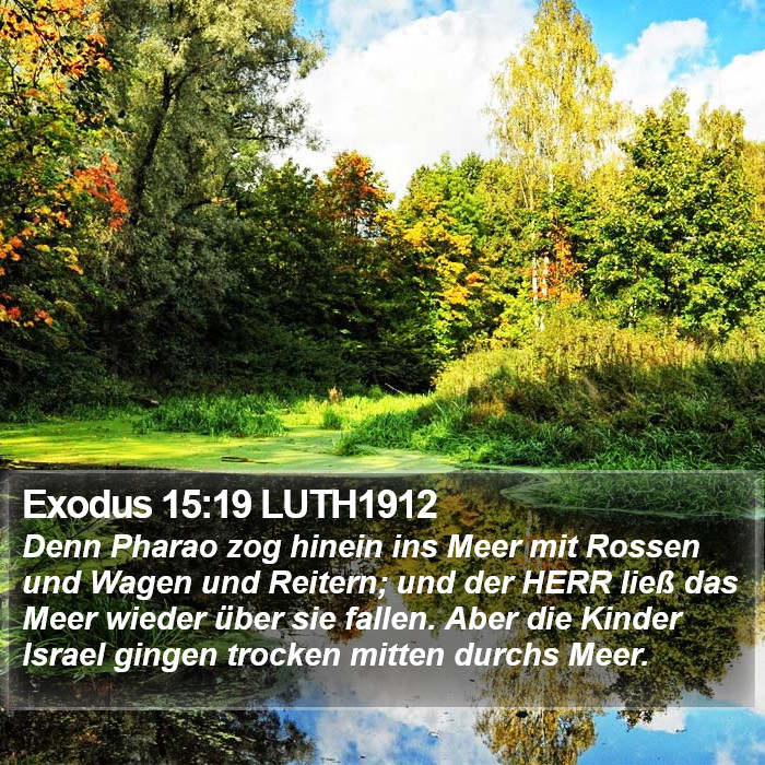 Exodus 15:19 LUTH1912 Bible Study