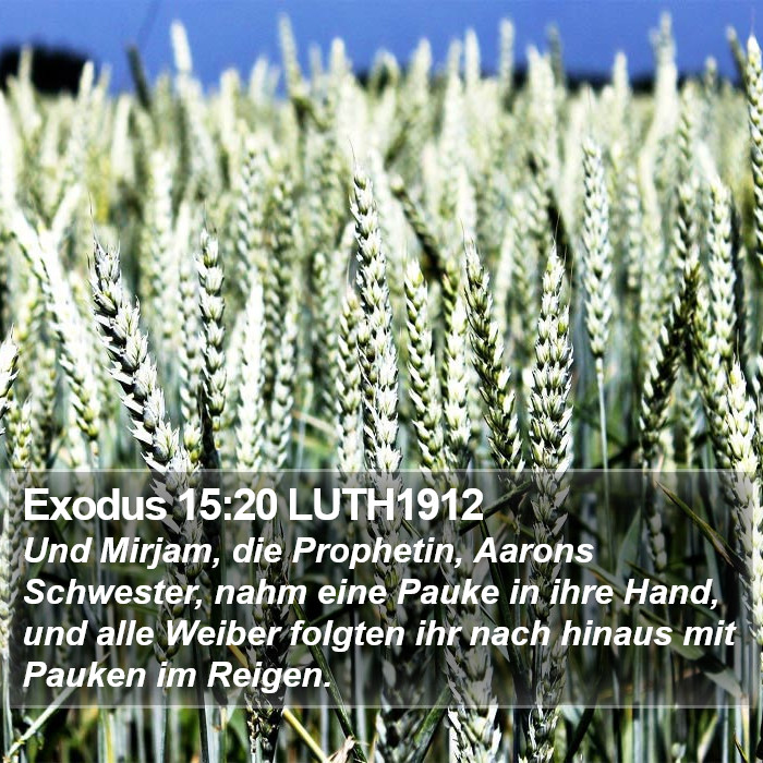Exodus 15:20 LUTH1912 Bible Study