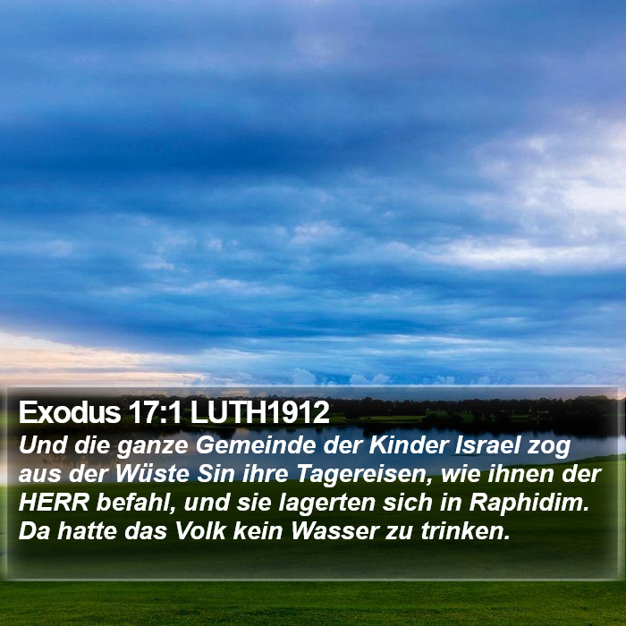 Exodus 17:1 LUTH1912 Bible Study