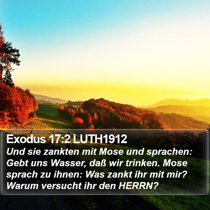 Exodus 17:2 LUTH1912 Bible Study