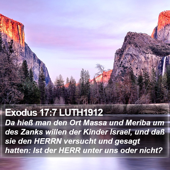 Exodus 17:7 LUTH1912 Bible Study