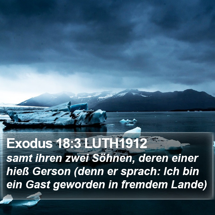 Exodus 18:3 LUTH1912 Bible Study