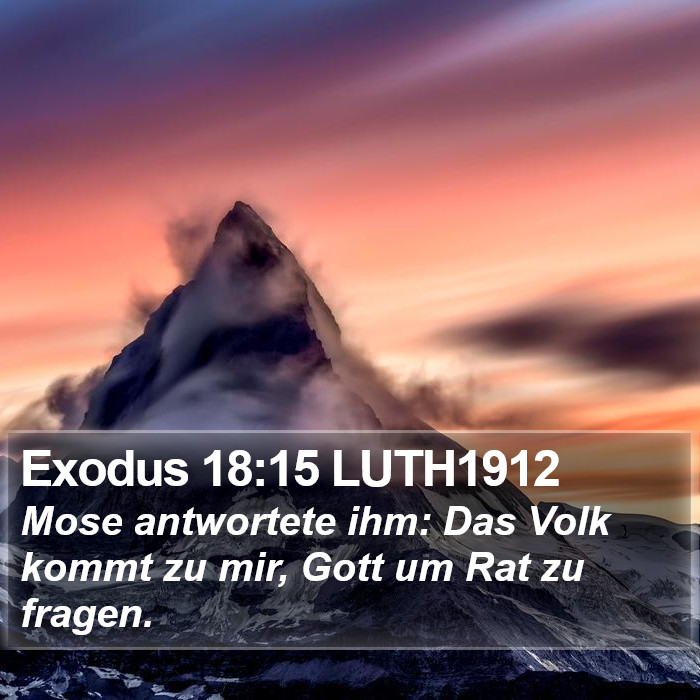 Exodus 18:15 LUTH1912 Bible Study