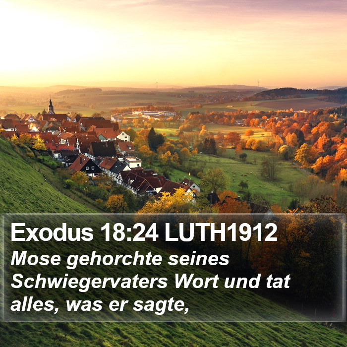 Exodus 18:24 LUTH1912 Bible Study