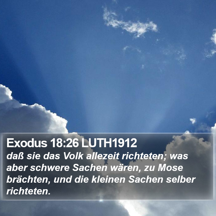 Exodus 18:26 LUTH1912 Bible Study