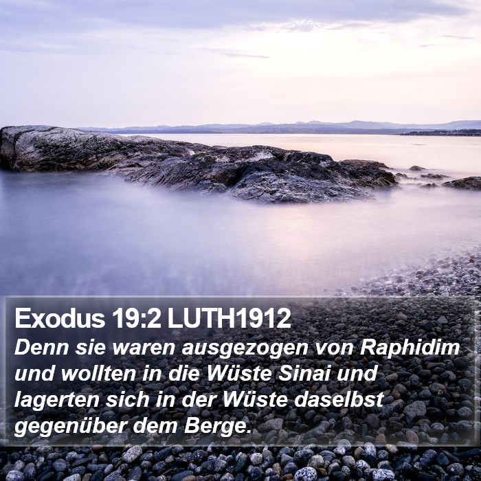 Exodus 19:2 LUTH1912 Bible Study