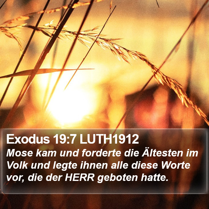 Exodus 19:7 LUTH1912 Bible Study