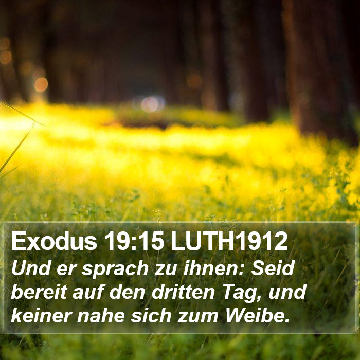 Exodus 19:15 LUTH1912 Bible Study