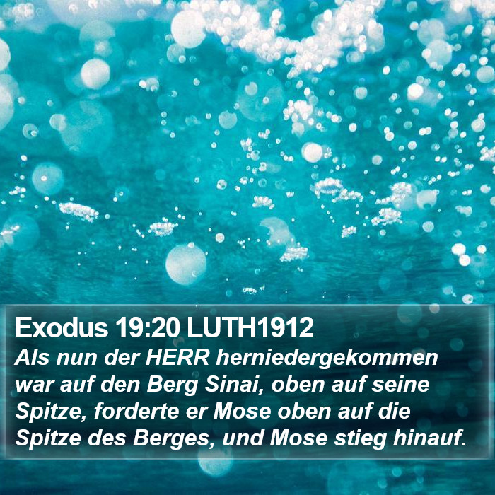 Exodus 19:20 LUTH1912 Bible Study