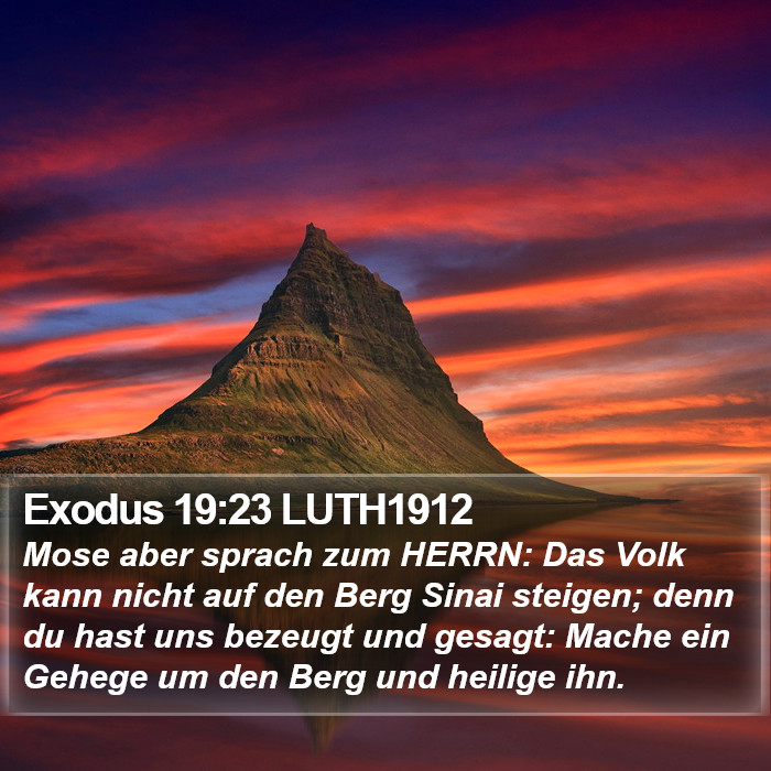 Exodus 19:23 LUTH1912 Bible Study