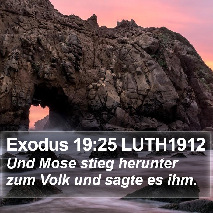 Exodus 19:25 LUTH1912 Bible Study