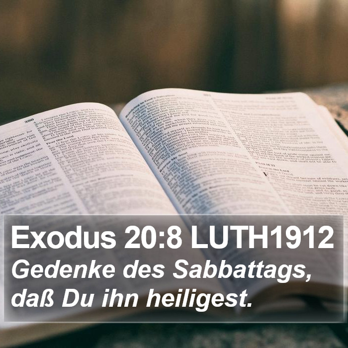 Exodus 20:8 LUTH1912 Bible Study