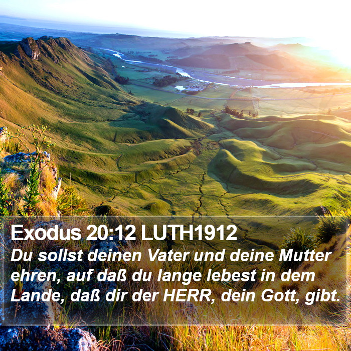 Exodus 20:12 LUTH1912 Bible Study