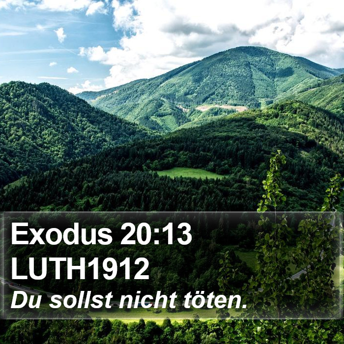 Exodus 20:13 LUTH1912 Bible Study