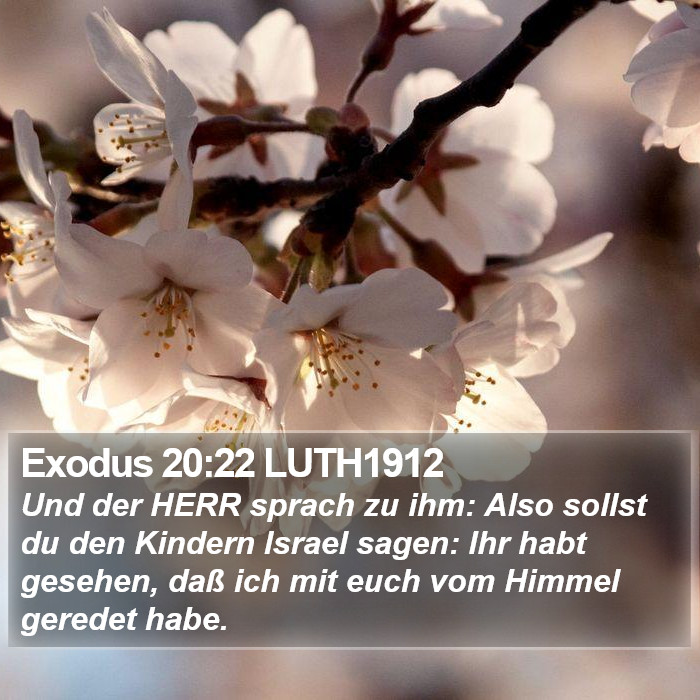 Exodus 20:22 LUTH1912 Bible Study