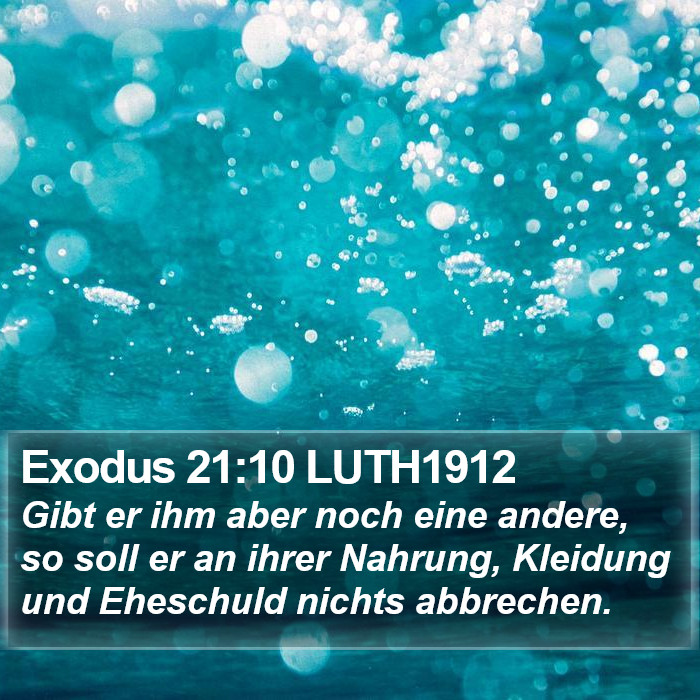 Exodus 21:10 LUTH1912 Bible Study