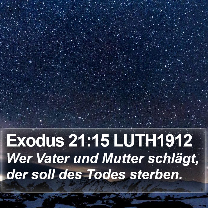 Exodus 21:15 LUTH1912 Bible Study