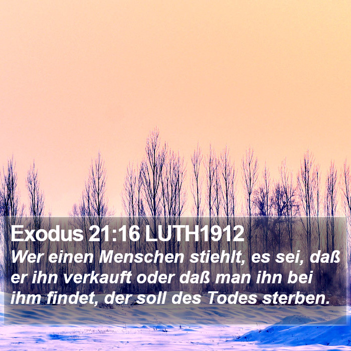 Exodus 21:16 LUTH1912 Bible Study