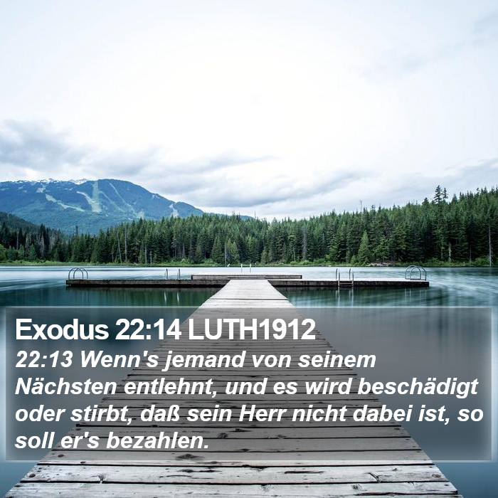 Exodus 22:14 LUTH1912 Bible Study