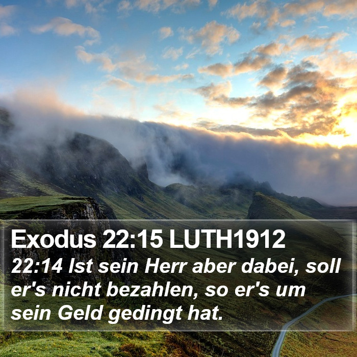 Exodus 22:15 LUTH1912 Bible Study