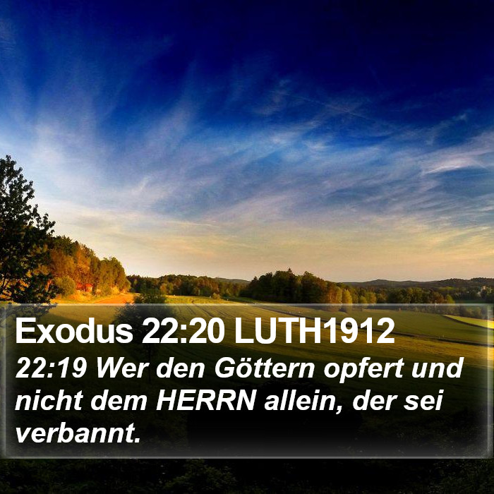 Exodus 22:20 LUTH1912 Bible Study