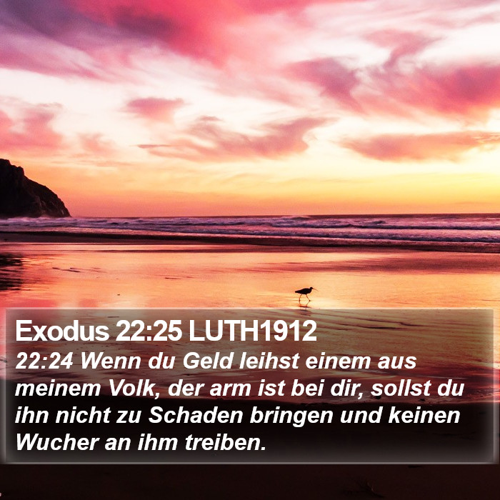 Exodus 22:25 LUTH1912 Bible Study