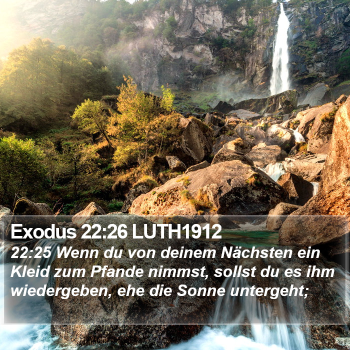 Exodus 22:26 LUTH1912 Bible Study