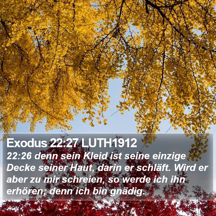 Exodus 22:27 LUTH1912 Bible Study