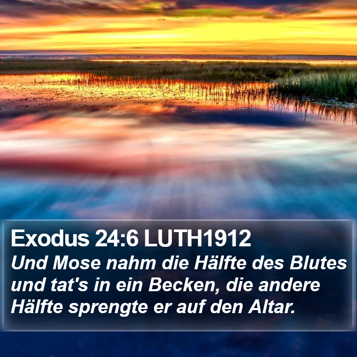 Exodus 24:6 LUTH1912 Bible Study